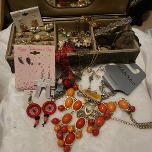 Random unsorted jewelry lot about 50pc